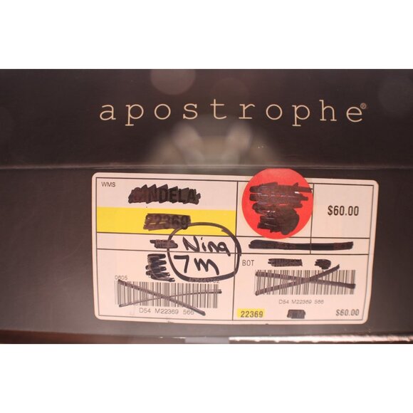 Apostrophe Nina Boots 7M Black Leather Square Toe Side Zip Above Ankle with Box - Picture 9 of 11